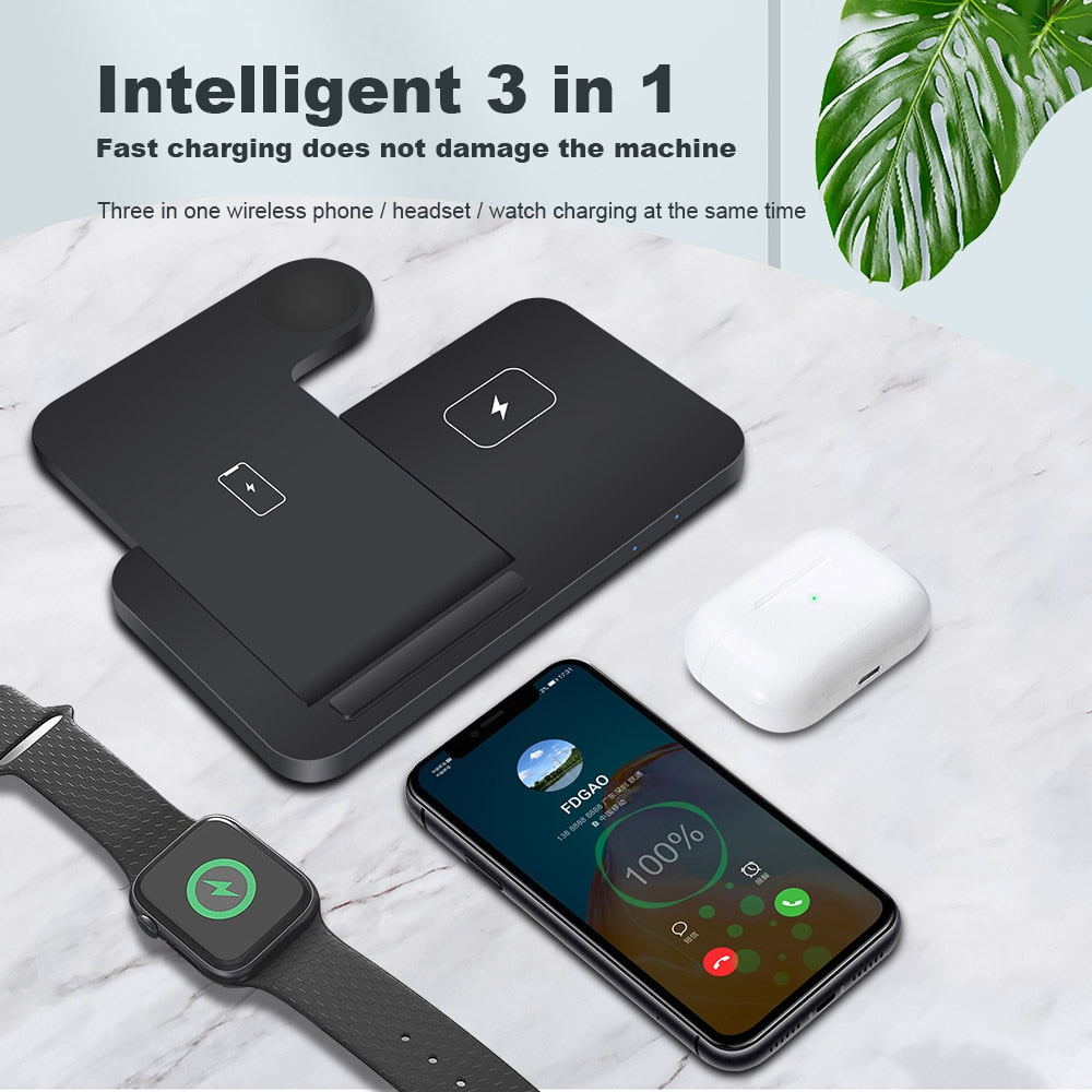 Fast charging station for iPhone, Apple Watch, Airpods