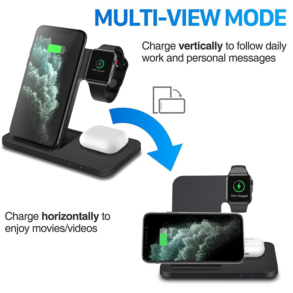 Fast charging station for iPhone, Apple Watch, Airpods